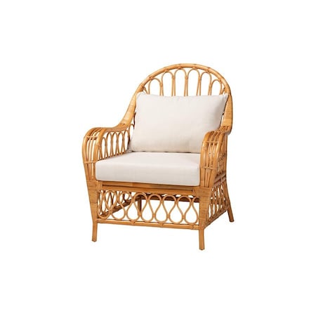 Bali & Pari Reina Bohemian Light Honey Rattan Arm Chair 246-13726-ZORO